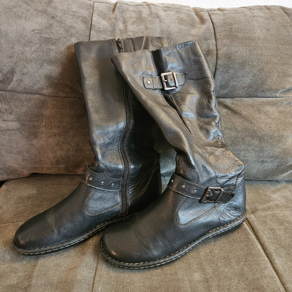 b.o.c. Austin Wide-Calf Leather Riding Boots Womens 9.5M - Picture 3 of 12